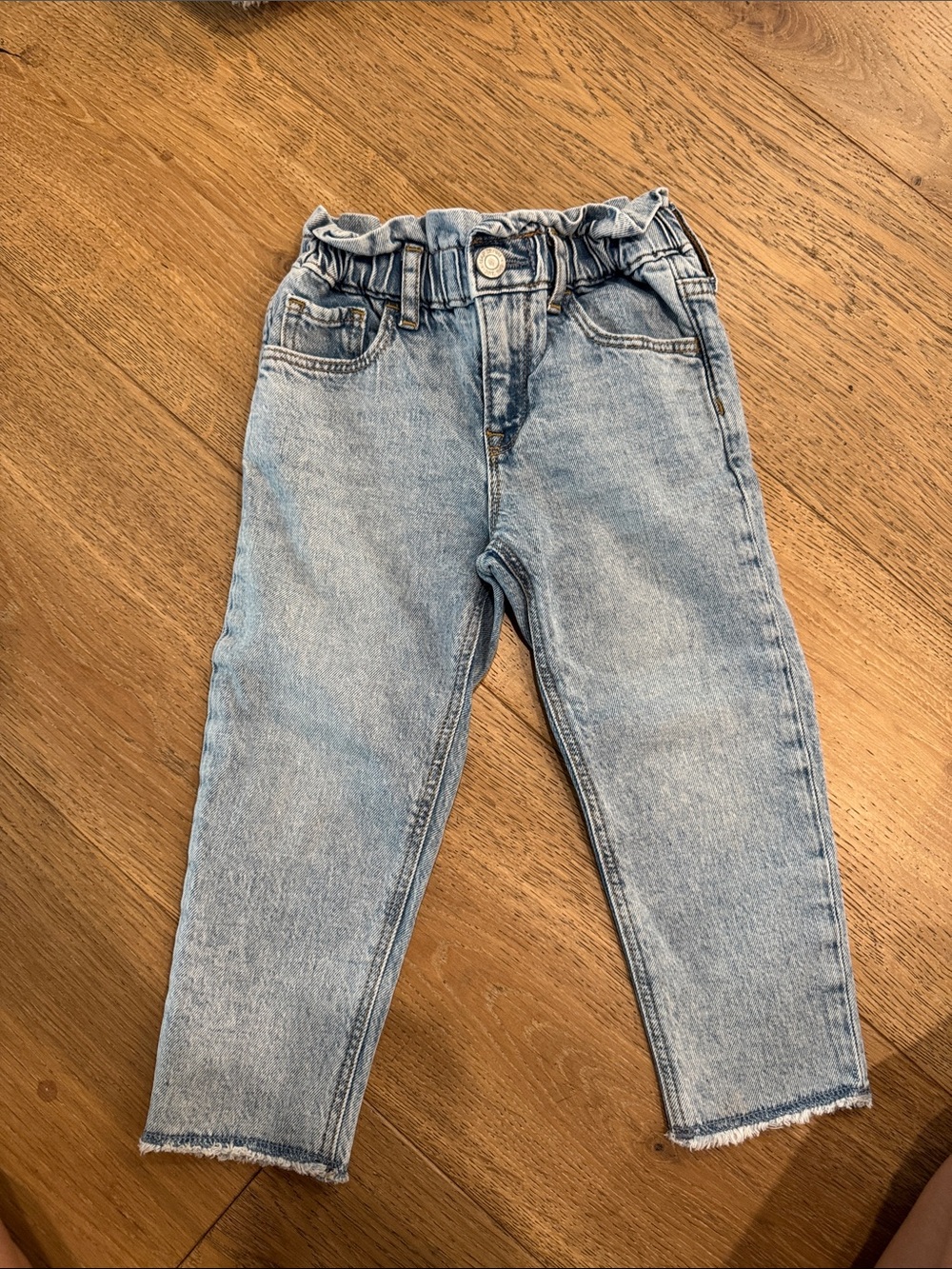 GAP Light Blue Paperbag Waist Kids Jeans